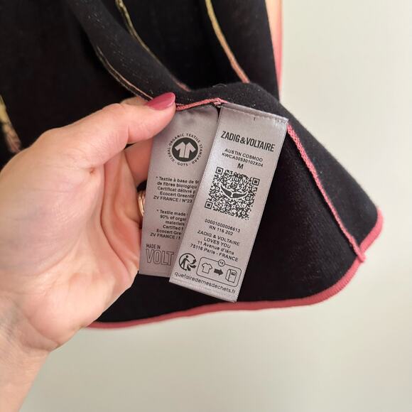 Zadig & Voltaire Austin Cosmo Open Front Ombre Cardigan Sweater M - Picture 8 of 11